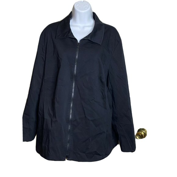 Worthington black stretch zip jacket size 20 W - Picture 5 of 11